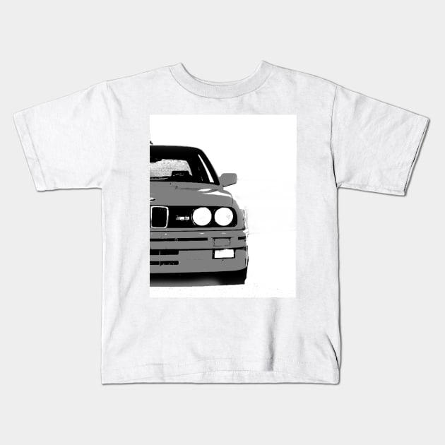 BMW M3 E30 Kids T-Shirt by masboyyy